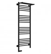 Полотенцесушитель электрический 1200х400 черный матовый МЭМ левый Сунержа Богема с полкой 2.0 31-5206-1240