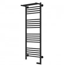 Полотенцесушитель электрический 1200х400 темный титан муар МЭМ правый Сунержа Богема с полкой 2.0 15-5207-1240