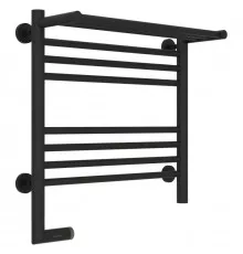 Полотенцесушитель электрический 500х500 темный титан муар МЭМ левый Сунержа Богема с полкой 2.0 15-5206-5050