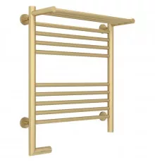 Полотенцесушитель электрический 600х500 шампань матовая МЭМ левый Сунержа Богема с полкой 2.0 022-5206-6050