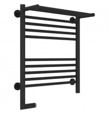 Полотенцесушитель электрический 600х500 темный титан муар МЭМ левый Сунержа Богема с полкой 2.0 15-5206-6050