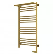 Полотенцесушитель электрический 1000х500 состаренная латунь МЭМ правый Сунержа Богема с полкой 2.0 051-5207-1050