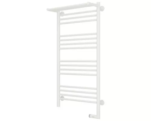 Купить Полотенцесушитель электрический 1000х500 белый матовый МЭМ правый Сунержа Богема с полкой 2.0 30-5207-1050 в магазине сантехники Santeh-Crystal.ru