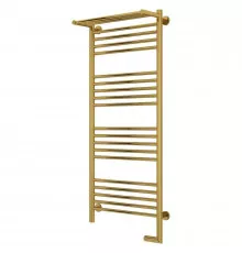 Полотенцесушитель электрический 1200х500 золотой МЭМ правый Сунержа Богема с полкой 2.0 03-5207-1250