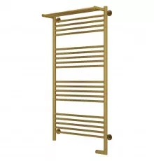 Полотенцесушитель электрический 1200х600 состаренная латунь МЭМ правый Сунержа Богема с полкой 2.0 051-5207-1260