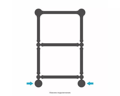 Заказать Полотенцесушитель водяной 660х400 золотой Сунержа Ренессанс 1386 03-0281-6640 в магазине сантехники Santeh-Crystal.ru