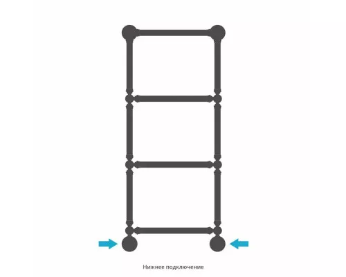 Приобрести Полотенцесушитель водяной 960х400 шампань Сунержа Ренессанс 1386 020-0281-9640 в магазине сантехники Santeh-Crystal.ru