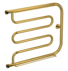 Полотенцесушитель водяной 500х650 золотой Сунержа Лира +2 полки 03-4012-5065