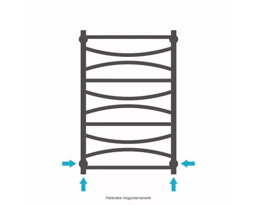Приобрести Полотенцесушитель водяной 800х500 черный матовый Сунержа Ажур 31-0255-8050 в магазине сантехники Santeh-Crystal.ru