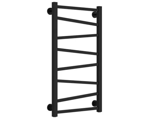 Купить Полотенцесушитель водяной 800х400 черный матовый Сунержа Сирокко 31-0253-8040 в магазине сантехники Santeh-Crystal.ru