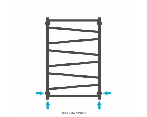 Приобрести Полотенцесушитель водяной 800х500 темный титан муар Сунержа Сирокко 15-0253-8050 в магазине сантехники Santeh-Crystal.ru