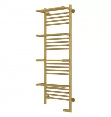 Полотенцесушитель электрический 1200х400 золотой матовый МЭМ правый Сунержа Богема с полкой 2.0 032-5209-1240