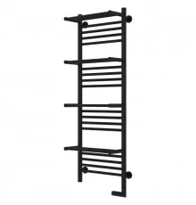 Полотенцесушитель электрический 1200х400 черный матовый МЭМ правый Сунержа Богема с полкой 2.0 31-5209-1240