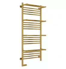 Полотенцесушитель электрический 1200х500 золотой МЭМ левый Сунержа Богема с полкой 2.0 03-5208-1250