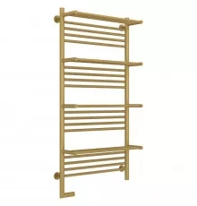 Полотенцесушитель электрический 1200х600 золотой матовый МЭМ левый Сунержа Богема с полкой 2.0 032-5208-1260