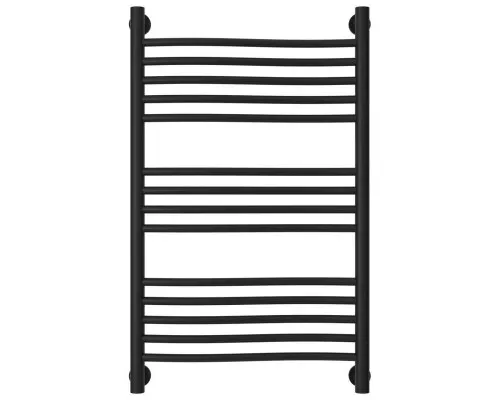 Купить Полотенцесушитель водяной 800х500 черный матовый Сунержа Флюид+ 31-0222-8050 в магазине сантехники Santeh-Crystal.ru