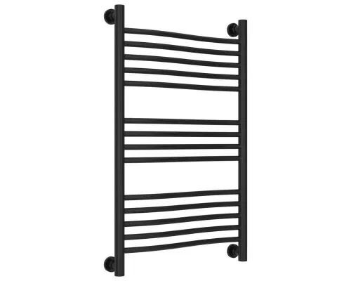 Купить Полотенцесушитель водяной 800х500 черный матовый Сунержа Флюид+ 31-0222-8050 в магазине сантехники Santeh-Crystal.ru