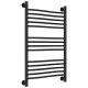 Купить Полотенцесушитель водяной 800х500 черный матовый Сунержа Флюид+ 31-0222-8050 в магазине сантехники Santeh-Crystal.ru