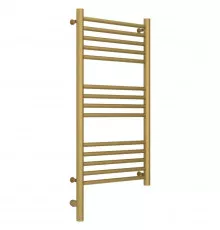 Полотенцесушитель электрический 800х400 золотой матовый МЭМ левый, перемычка прямая Сунержа Богема 3.0 032-5804-8040