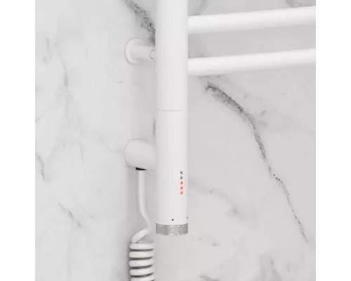 Купить Полотенцесушитель электрический 1000х400 белый матовый МЭМ левый, перемычка выгнутая Сунержа Богема 3.0 30-5802-1040 в магазине сантехники Santeh-Crystal.ru