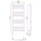 Купить Полотенцесушитель электрический 1000х400 белый матовый МЭМ левый, перемычка выгнутая Сунержа Богема 3.0 30-5802-1040 в магазине сантехники Santeh-Crystal.ru