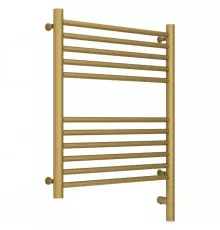 Полотенцесушитель электрический 600х500 золотой матовый МЭМ правый, перемычка прямая Сунержа Богема 3.0 032-5805-6050