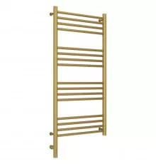 Полотенцесушитель электрический 1000х500 золотой матовый МЭМ левый, перемычка прямая Сунержа Богема 3.0 032-5804-1050