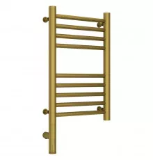 Полотенцесушитель электрический 500х300 состаренная латунь МЭМ левый, перемычка прямая Сунержа Богема 3.0 051-5804-5030