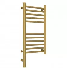 Полотенцесушитель электрический 600х300 золотой матовый МЭМ левый, перемычка прямая Сунержа Богема 3.0 032-5804-6030