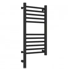 Полотенцесушитель электрический 600х300 темный титан муар МЭМ левый, перемычка прямая Сунержа Богема 3.0 15-5804-6030