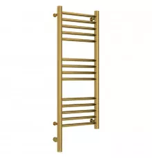 Полотенцесушитель электрический 800х300 золотой МЭМ левый, перемычка прямая Сунержа Богема 3.0 03-5804-8030