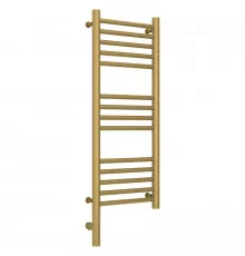 Полотенцесушитель электрический 800х300 золотой матовый МЭМ левый, перемычка прямая Сунержа Богема 3.0 032-5804-8030