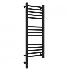 Полотенцесушитель электрический 800х300 черный матовый МЭМ левый, перемычка прямая Сунержа Богема 3.0 31-5804-8030