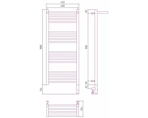 Заказать Полотенцесушитель электрический 1000х400 белый глянец МЭМ правый Сунержа Богема с полкой 3.0 12-5807-1040 в магазине сантехники Santeh-Crystal.ru