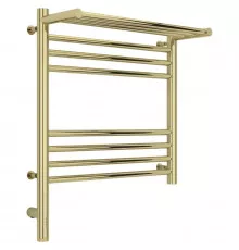 Полотенцесушитель электрический 500х500 шампань МЭМ левый Сунержа Богема с полкой 3.0 020-5806-5050