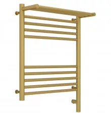 Полотенцесушитель электрический 600х500 золотой матовый МЭМ правый Сунержа Богема с полкой 3.0 032-5807-6050