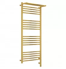 Полотенцесушитель электрический 1200х500 золотой МЭМ правый Сунержа Богема с полкой 3.0 03-5807-1250