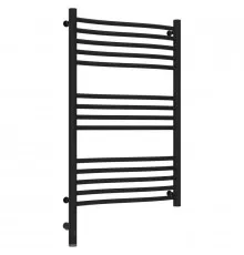 Полотенцесушитель электрический 800х500 черный матовый МЭМ левый Сунержа Флюид 3.0 31-5820-8050