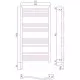 Купить Полотенцесушитель электрический 1000х500 белый глянец МЭМ левый Сунержа Флюид 3.0 12-5820-1050 в магазине сантехники Santeh-Crystal.ru