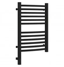 Полотенцесушитель электрический 600х400 черный матовый МЭМ левый Сунержа Аркус 3.0 31-5704-6040