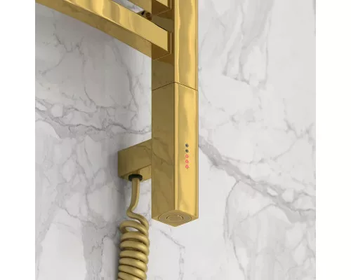 Приобрести Полотенцесушитель электрический 600х500 золотой МЭМ правый Сунержа Аркус 3.0 03-5705-6050 в магазине сантехники Santeh-Crystal.ru