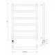 Купить Полотенцесушитель электрический 870х430 ТЭН левый Secado Корсико 1 4603777441883 в магазине сантехники Santeh-Crystal.ru
