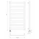 Заказать Полотенцесушитель электрический 1270х630 ТЭН левый Secado Комано 1 4603777442545 в магазине сантехники Santeh-Crystal.ru