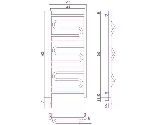 Приобрести Полотенцесушитель электрический 1000х400 белый глянец МЭМ левый Сунержа Элегия 3.0 12-5818-1040 в магазине сантехники Santeh-Crystal.ru