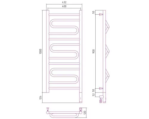 Приобрести Полотенцесушитель электрический 1000х400 золотой матовый МЭМ правый Сунержа Элегия 3.0 032-5819-1040 в магазине сантехники Santeh-Crystal.ru