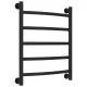 Приобрести Полотенцесушитель водяной 600х500 черный матовый Сунержа Галант+ 31-0200-6050 в магазине сантехники Santeh-Crystal.ru