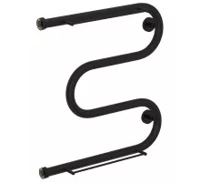 Полотенцесушитель водяной 500х500 черный матовый Сунержа М-образный 2 полки 31-0008-5050