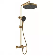 Душевая система AltroBagno Bilancia AltroBagnoBilancia030429BG 320 мм, с термостатом, золотой матовый