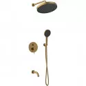 Душевой комплект AltroBagno Bilancia AltroBagnoBilancia040503BG 320 мм, со смесителем, золотой матовый Душевой комплект AltroBagno Bilancia AltroBagnoBilancia040503BG 320 мм, со смесителем, золотой матовый