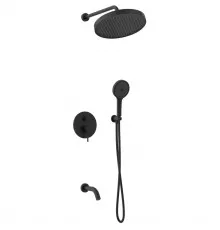 Душевой комплект AltroBagno Bilancia AltroBagnoBilancia040504MB 320 мм, со смесителем, черный матовый